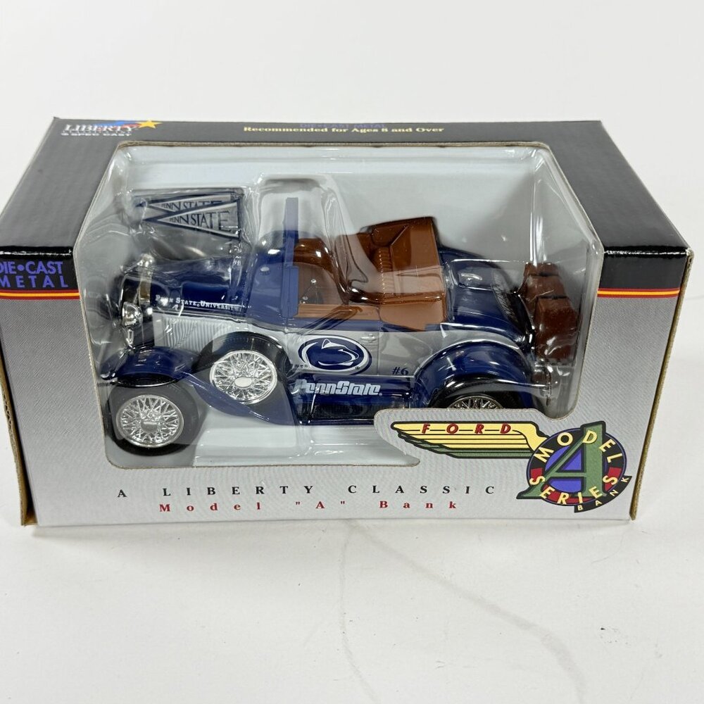 Penn State Speccast Ford Model A Coin Bank Diecast PSU w/Box No Key